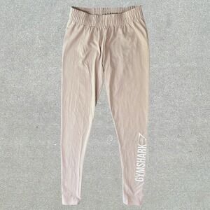 Gymshark Womens‎ Leggings Size Small Pants Pink Tapered Leg Elastic Waist Jogger